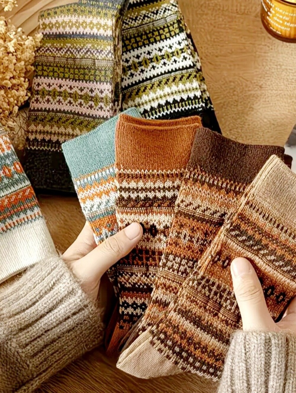 Cozy Socks Five Pairs Random Colors - Picture 2 of 2